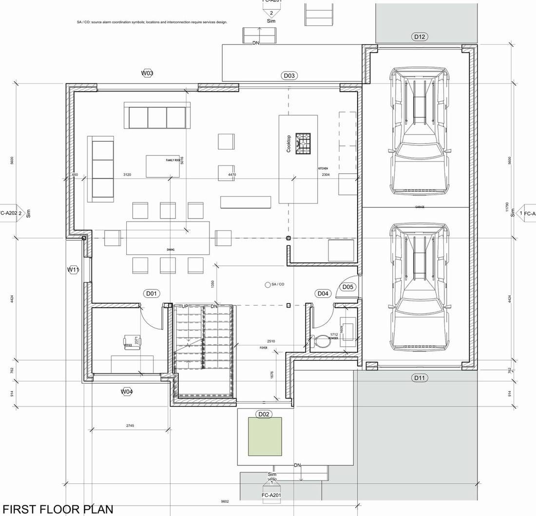 Sheet FC-A102, first floor plan